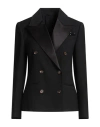 Brunello Cucinelli Woman Blazer Black Size 8 Viscose, Virgin Wool, Silk, Elastane