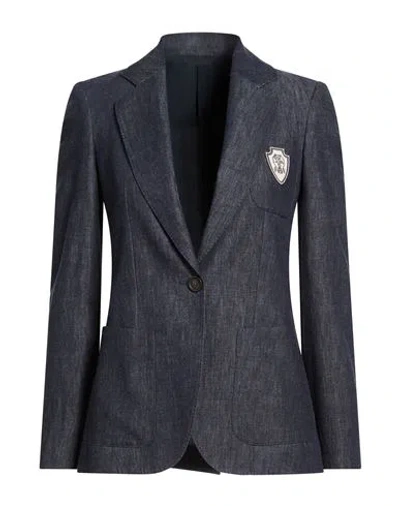 Brunello Cucinelli Woman Blazer Blue Size 00 Cotton