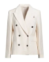 Brunello Cucinelli Woman Blazer Ivory Size 6 Viscose, Linen, Cotton, Silk, Polyamide In White