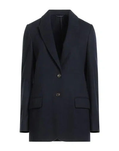 Brunello Cucinelli Woman Blazer Midnight Blue Size 6 Cashmere, Brass