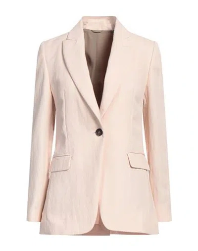 Brunello Cucinelli Woman Blazer Pink Size 2 Viscose, Polyamide, Brass In Pink