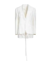 Brunello Cucinelli Woman Blazer White Size 6 Viscose, Linen, Cotton, Brass In White