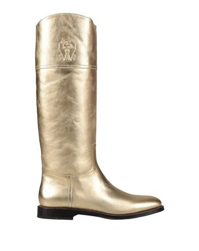 Brunello Cucinelli Woman Boot Gold Size 7 Leather