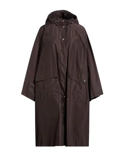 Brunello Cucinelli Woman Cape Dark Brown Size 8 Polyester, Cotton
