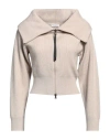 Brunello Cucinelli Wide Collar Cropped Cardigan In Beige
