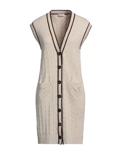 Brunello Cucinelli Woman Cardigan Beige Size M Cotton, Brass
