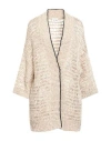 Brunello Cucinelli Woman Cardigan Beige Size M Linen, Silk, Polyamide, Cotton In Beige