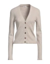 Brunello Cucinelli Woman Cardigan Beige Size Xl Cashmere, Viscose, Polyester In Beige