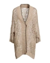 Brunello Cucinelli Woman Cardigan Beige Size Xxs Linen, Silk, Polyamide, Cotton