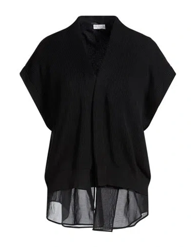 Brunello Cucinelli Woman Cardigan Black Size Xs Cotton