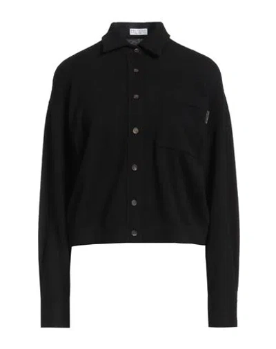 Brunello Cucinelli Woman Cardigan Black Size Xxl Cashmere, Brass