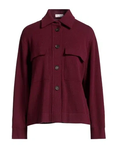 Brunello Cucinelli Woman Cardigan Burgundy Size Xs Virgin Wool, Cashmere, Silk In Red