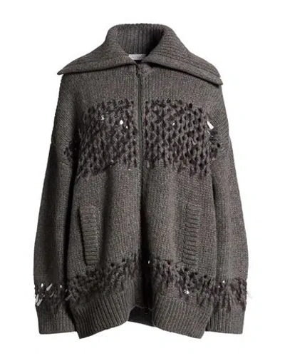 Brunello Cucinelli Woman Cardigan Grey Size L Cashmere In Gray