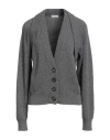 Brunello Cucinelli Woman Cardigan Grey Size M Cashmere In Gray