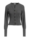 Brunello Cucinelli Woman Cardigan Grey Size Xl Cashmere, Brass, Mohair Wool, Polyamide, Wool In Grey