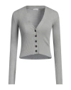 Brunello Cucinelli Grey Cashmere And Silk Cardigan In Grey