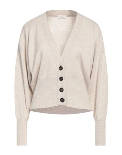 Brunello Cucinelli Woman Cardigan Ivory Size 3xl Virgin Wool, Cashmere, Silk In White