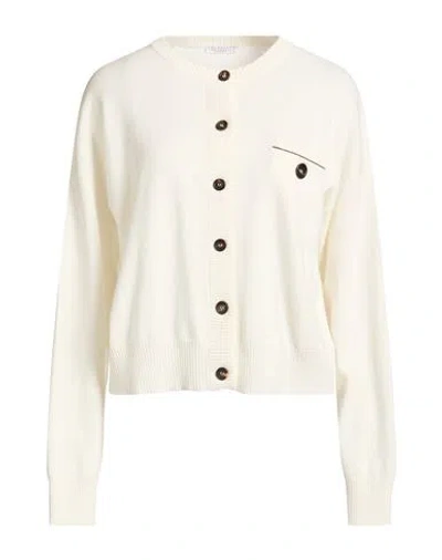 Brunello Cucinelli Woman Cardigan Ivory Size Xxl Cashmere In White
