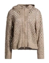Brunello Cucinelli Plain Colour Cardigans In Brown