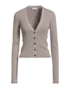 Brunello Cucinelli Woman Cardigan Light Brown Size M Cashmere, Viscose, Polyester In Multi