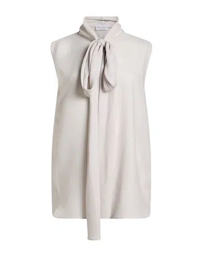 Brunello Cucinelli Woman Cardigan Light Grey Size L Polyester, Cupro, Virgin Wool In Gray