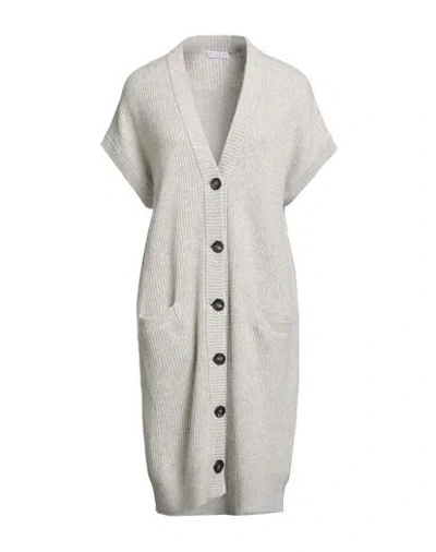 Brunello Cucinelli Woman Cardigan Light Grey Size M Cashmere In Gray