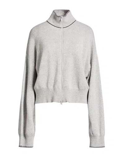 Brunello Cucinelli Woman Cardigan Light Grey Size Xs Cashmere In Gray