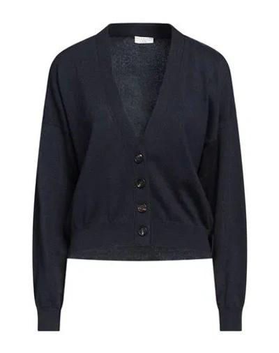 Brunello Cucinelli Woman Cardigan Navy Blue Size Xs Cashmere, Brass