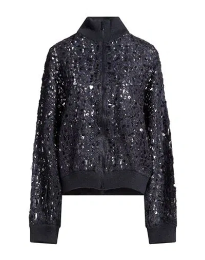 Brunello Cucinelli Woman Cardigan Navy Size M Mohair Wool, Polyamide, Silk, Linen, Polyester