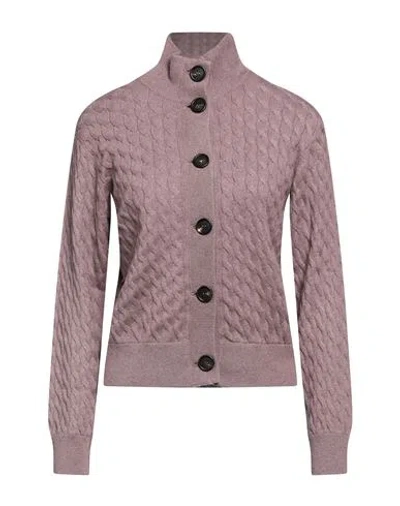 Brunello Cucinelli Woman Cardigan Antique Rose Size M Cashmere, Brass In Pink