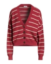 Brunello Cucinelli Woman Cardigan Red Size 3xl Cotton In Brown