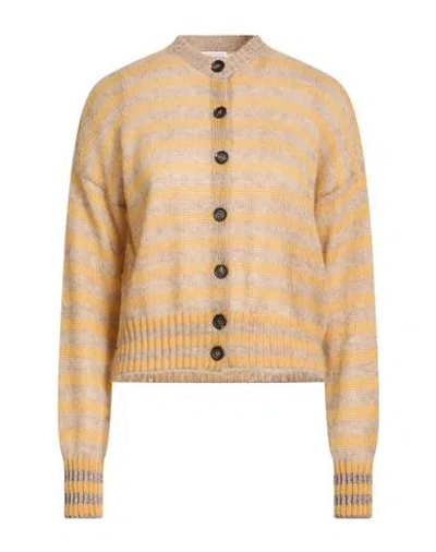 Brunello Cucinelli Woman Cardigan Sand Size M Mohair Wool, Polyamide, Wool, Viscose, Polyester