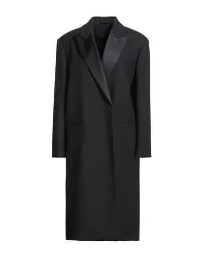 Brunello Cucinelli Woman Coat Black Size 6 Virgin Wool, Silk, Elastane, Brass