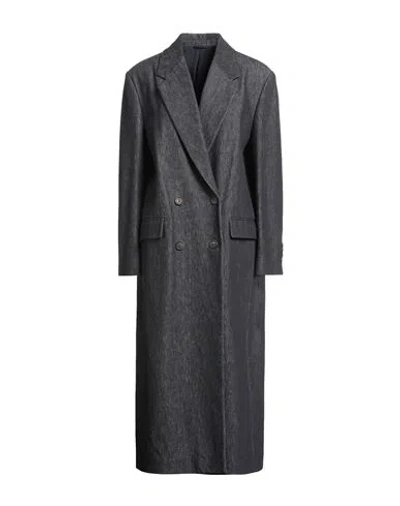 Brunello Cucinelli Woman Coat Blue Size 6 Cotton, Brass