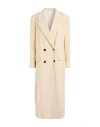 Brunello Cucinelli Woman Coat Ivory Size 6 Cotton, Elastane, Ecobrass In Neutral