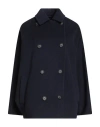 Brunello Cucinelli Woman Coat Midnight Blue Size 6 Virgin Wool, Cashmere In Blue