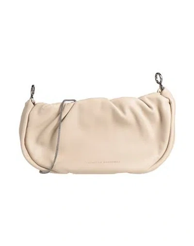 Brunello Cucinelli Brioche Leather Shoulder Bag In Neutral