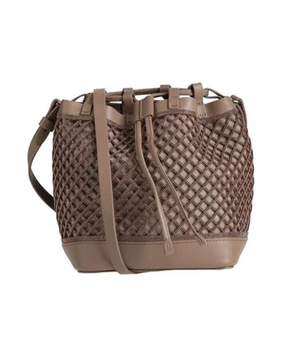 BRUNELLO CUCINELLI BRUNELLO CUCINELLI WOMAN CROSS-BODY BAG GREY SIZE - LEATHER 
