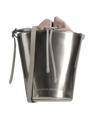Brunello Cucinelli Woman Cross-body Bag Grey Size - Leather In Gray