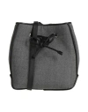 Brunello Cucinelli Woman Cross-body Bag Grey Size - Wool, Leather In Gray