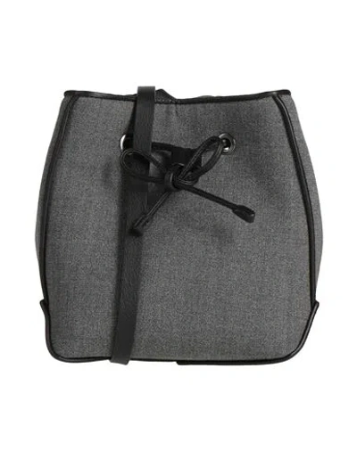 Brunello Cucinelli Woman Cross-body Bag Grey Size - Wool, Leather In Gray