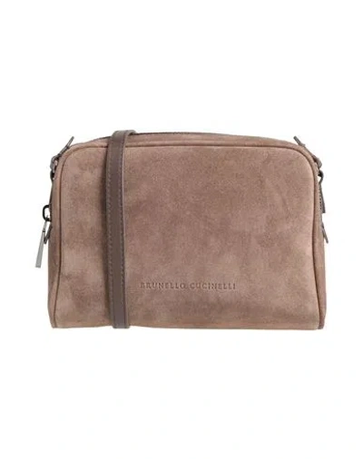 Brunello Cucinelli Woman Cross-body Bag Khaki Size - Leather In Sand