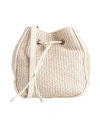 Brunello Cucinelli Woman Cross-body Bag Light Grey Size - Cotton, Polyamide In Gray