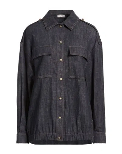 Brunello Cucinelli Woman Denim Shirt Blue Size L Cotton