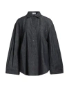 Brunello Cucinelli Woman Denim Shirt Blue Size L Cotton, Ecobrass In Blue