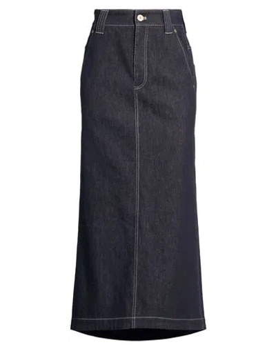 Brunello Cucinelli Woman Denim Skirt Blue Size 2 Cotton, Elastane