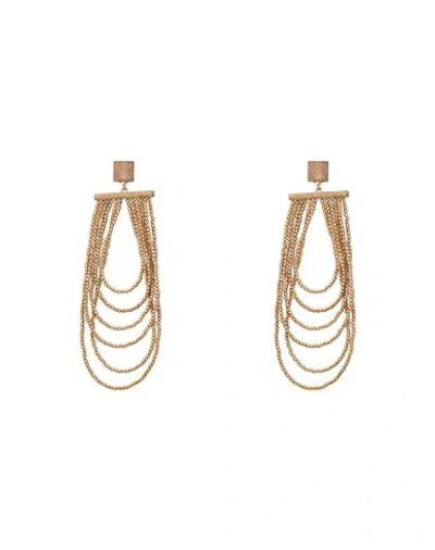 Brunello Cucinelli Woman Earrings Copper Size - Silver In Orange
