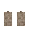 Brunello Cucinelli Woman Earrings Grey Size - Metal, Textile Fibers In Grey