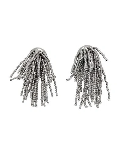 Brunello Cucinelli Woman Earrings Silver Size - Metal