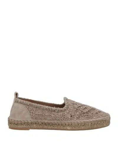 Brunello Cucinelli Woman Espadrilles Sand Size 8 Linen, Polyester, Silk In Neutral